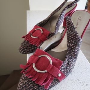 Anne Klein sling backs.